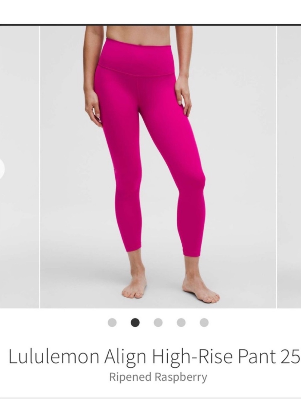 Lululemon Align High Rise Pants 25" Ripened Raspberry Sz 6 - Picture 3 of 10